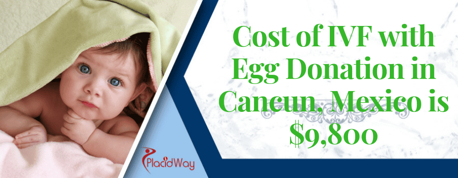 Cost of IVF with Egg Donation in Cancun, Mexico is $9,800